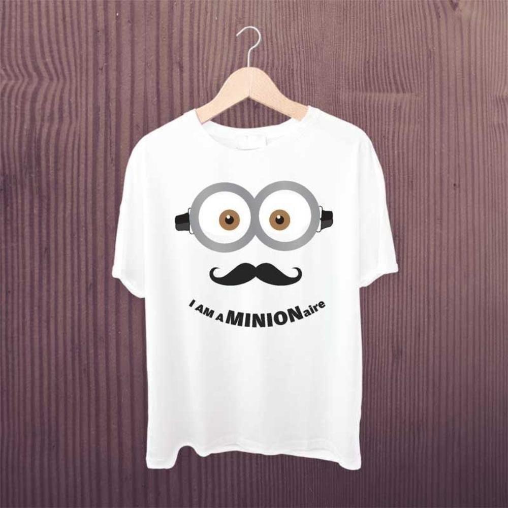 Home men minion printed cotton t shirt